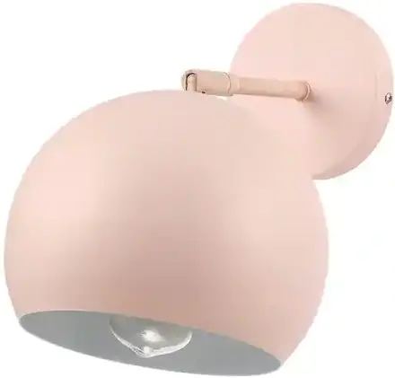 globe 52078 1-Light Matte Pink Plug-In or Hardwire Wall Sconce