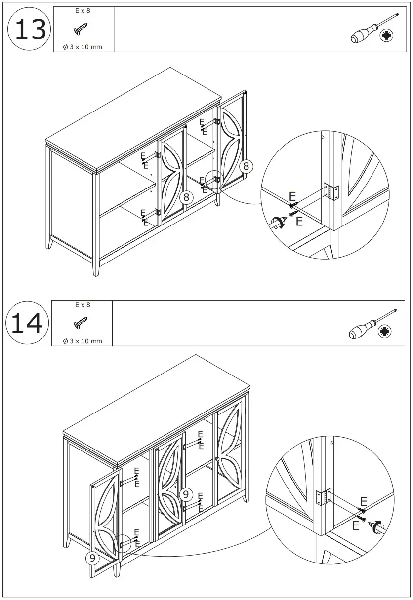 FUFU GAGA LBB KF020256 01 White Wooden Accent Storage Cabinet - Figure 17