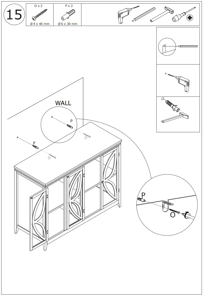 FUFU GAGA LBB KF020256 01 White Wooden Accent Storage Cabinet - Figure 18