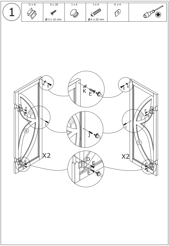 FUFU GAGA LBB KF020256 01 White Wooden Accent Storage Cabinet - Figure 8