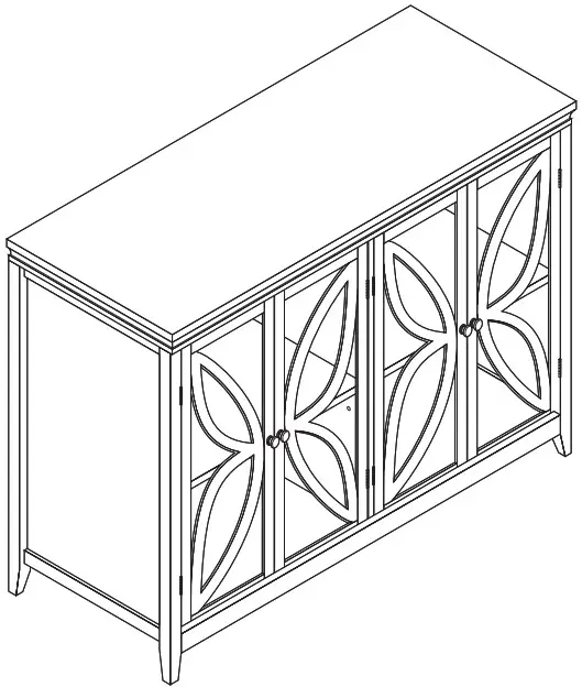 FUFU GAGA LBB KF020256 01 White Wooden Accent Storage Cabinet