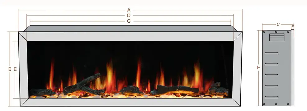 Litedeer Homes 68 In Latitude II Built In Smart Linear Electric Fireplace fig 1