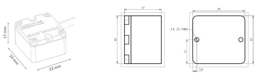 DynaLabs DYN-P-5000 Triaxial Piezoresistive Accelerometer - 2