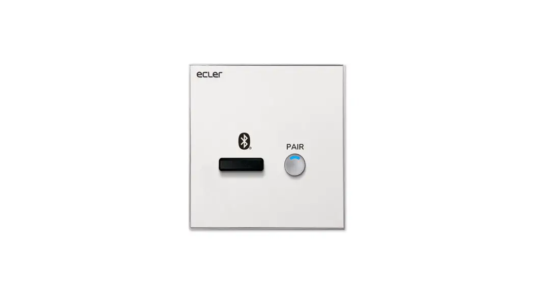 Ecler Wpabt Bluetooth Receiver Wall Panel User Manual