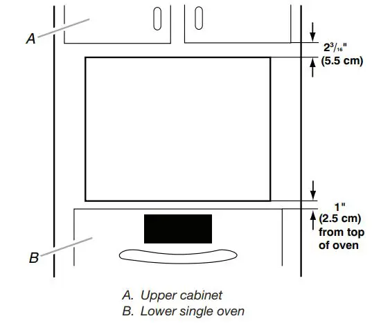 JENNAIR 27 Inch 68.6cm and 30Inch 76.2cm Electric Built In Convection Microwave Oven Installation Guide - Installation Above Single Built-In Oven