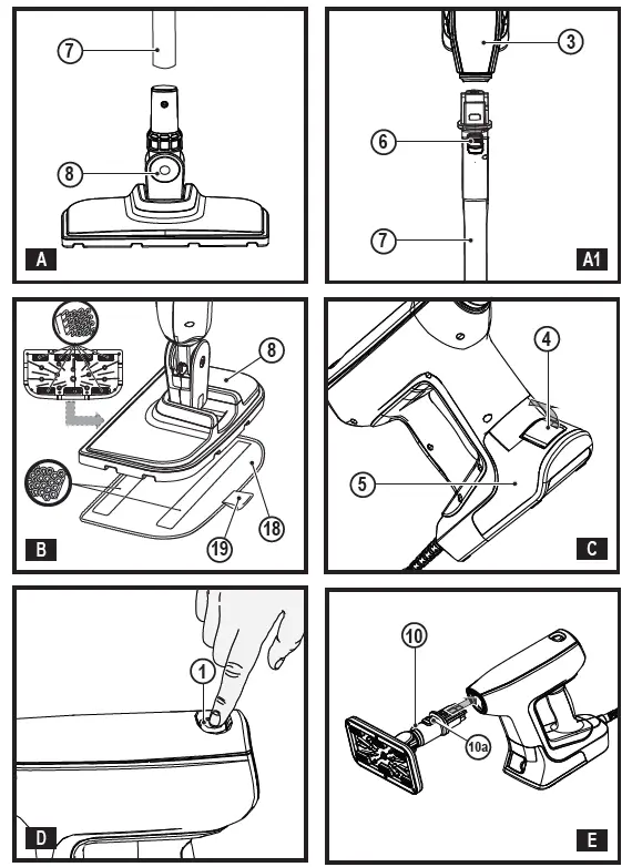 BLACKplusDECKER BHSM15FX08, BHSM15FX10 1500W Steam Mop 3