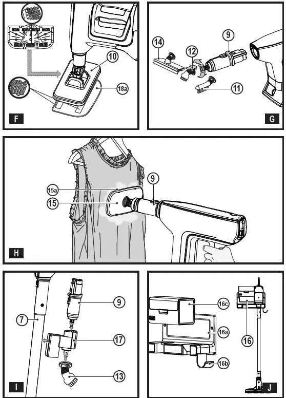 BLACKplusDECKER BHSM15FX08, BHSM15FX10 1500W Steam Mop 4