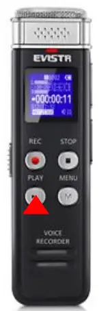 EVISTR L157 Digital Voice Recorder - playback the recordings