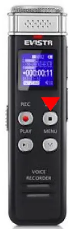 EVISTR L157 Digital Voice Recorder - save recordings