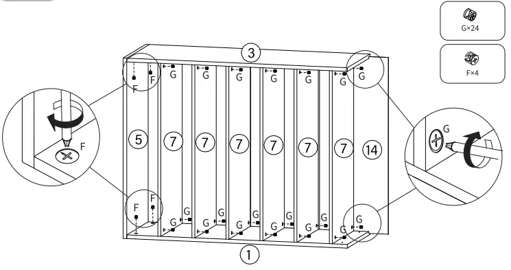FUFU GAGA KF310031-01-cc Wood Shoe Storage Cabinet Assembly Instruction