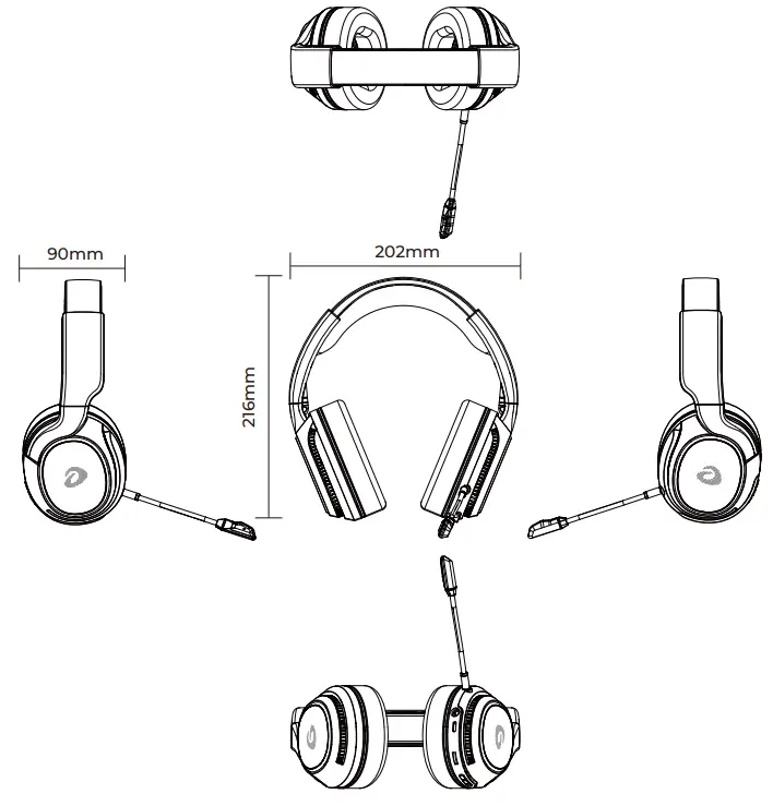 DAREU A710 Wireless Headset - Product views