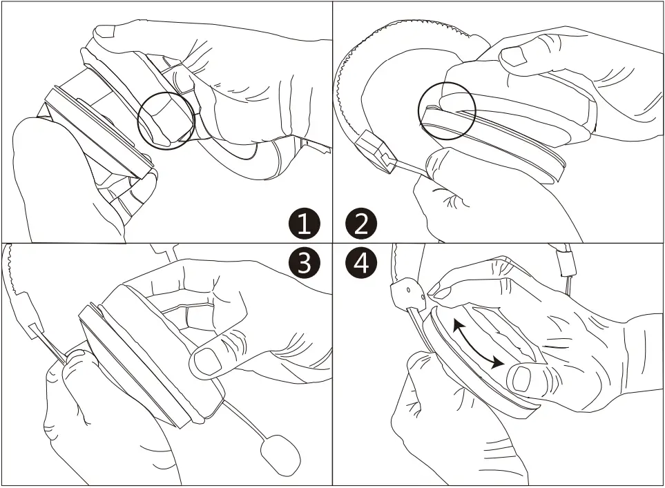 DAREU A710 Wireless Headset - replace ear pad