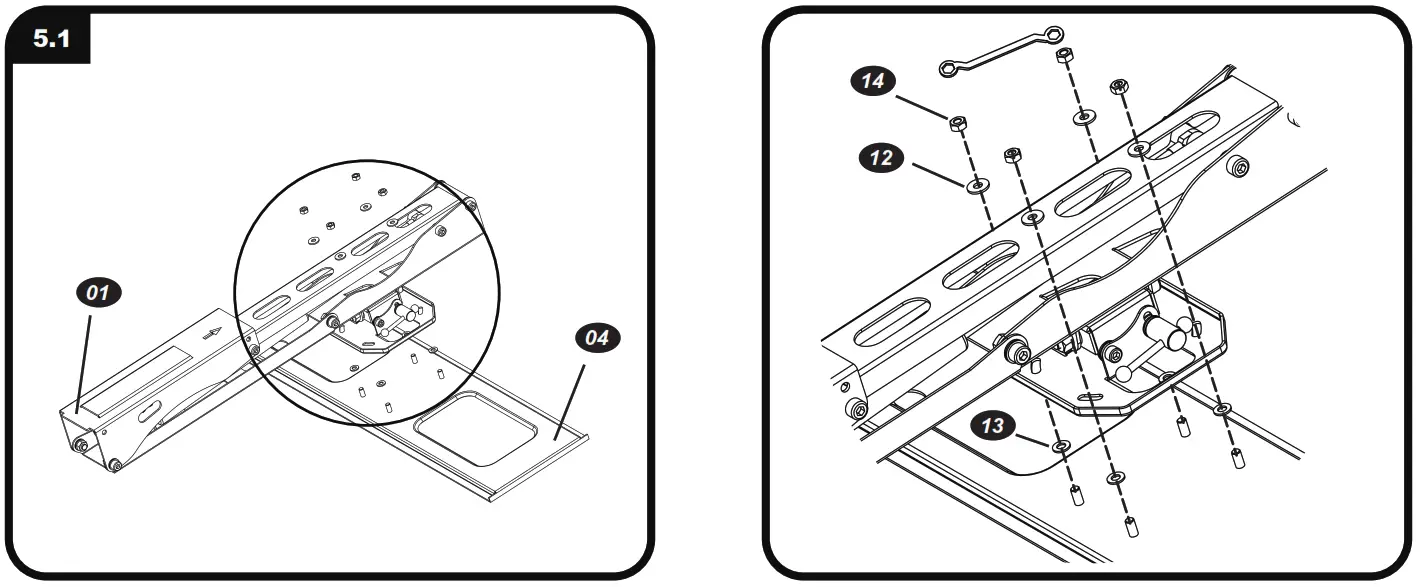 manhattan 461825 Above Fireplace Pull Down TV Mount - Figure 13