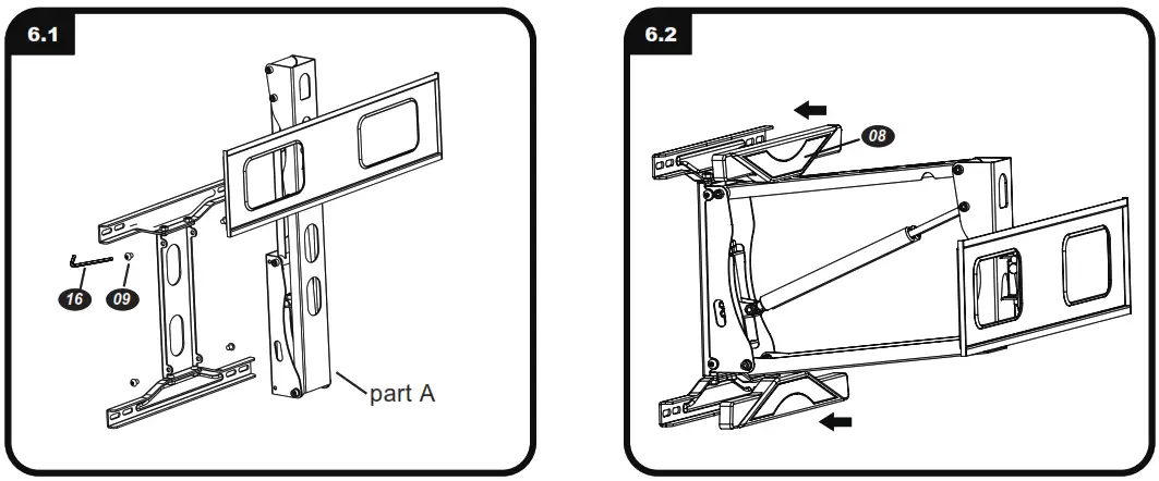 manhattan 461825 Above Fireplace Pull Down TV Mount - Figure 15