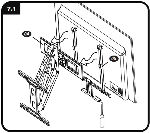 manhattan 461825 Above Fireplace Pull Down TV Mount - Figure 16