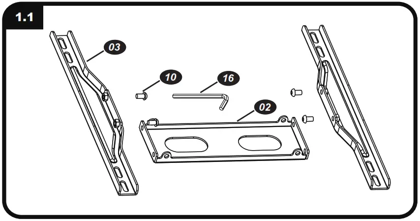 manhattan 461825 Above Fireplace Pull Down TV Mount - Figure 4