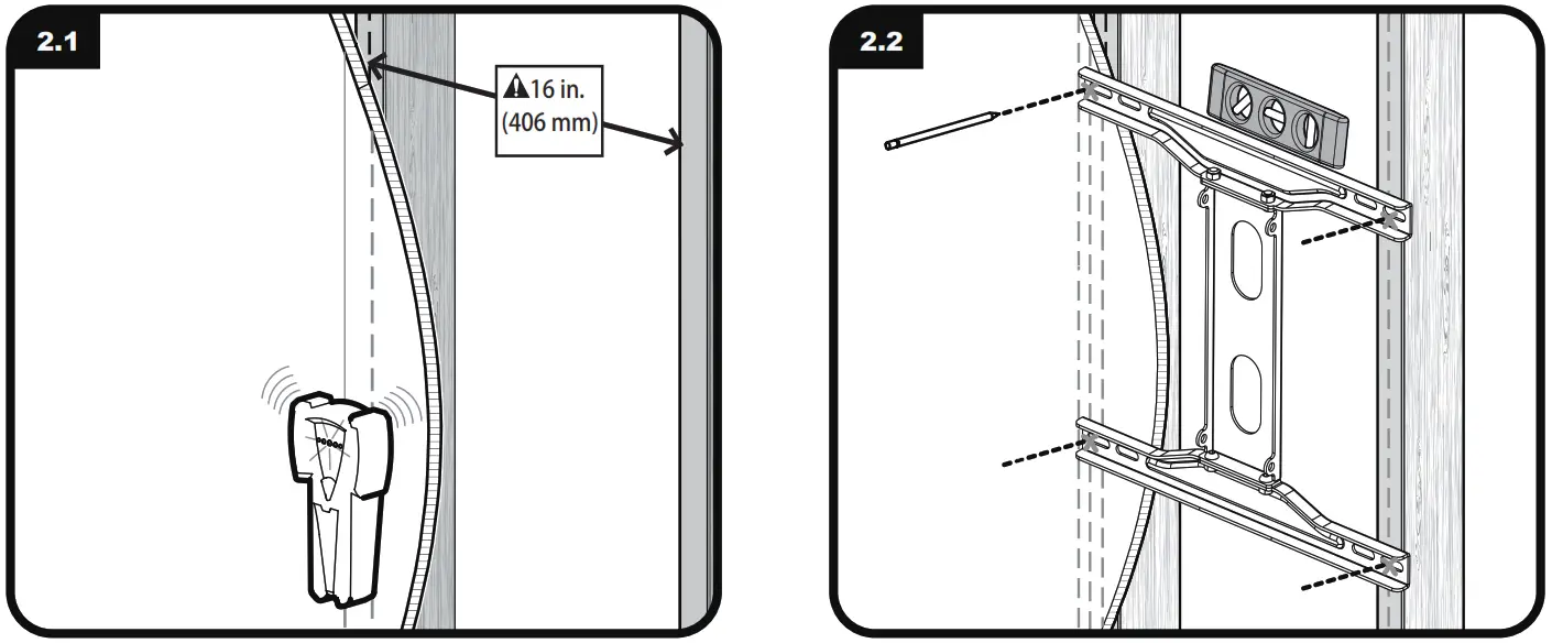manhattan 461825 Above Fireplace Pull Down TV Mount - Figure 5