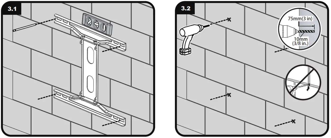 manhattan 461825 Above Fireplace Pull Down TV Mount - Figure 7