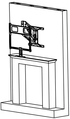 manhattan 461825 Above Fireplace Pull Down TV Mount