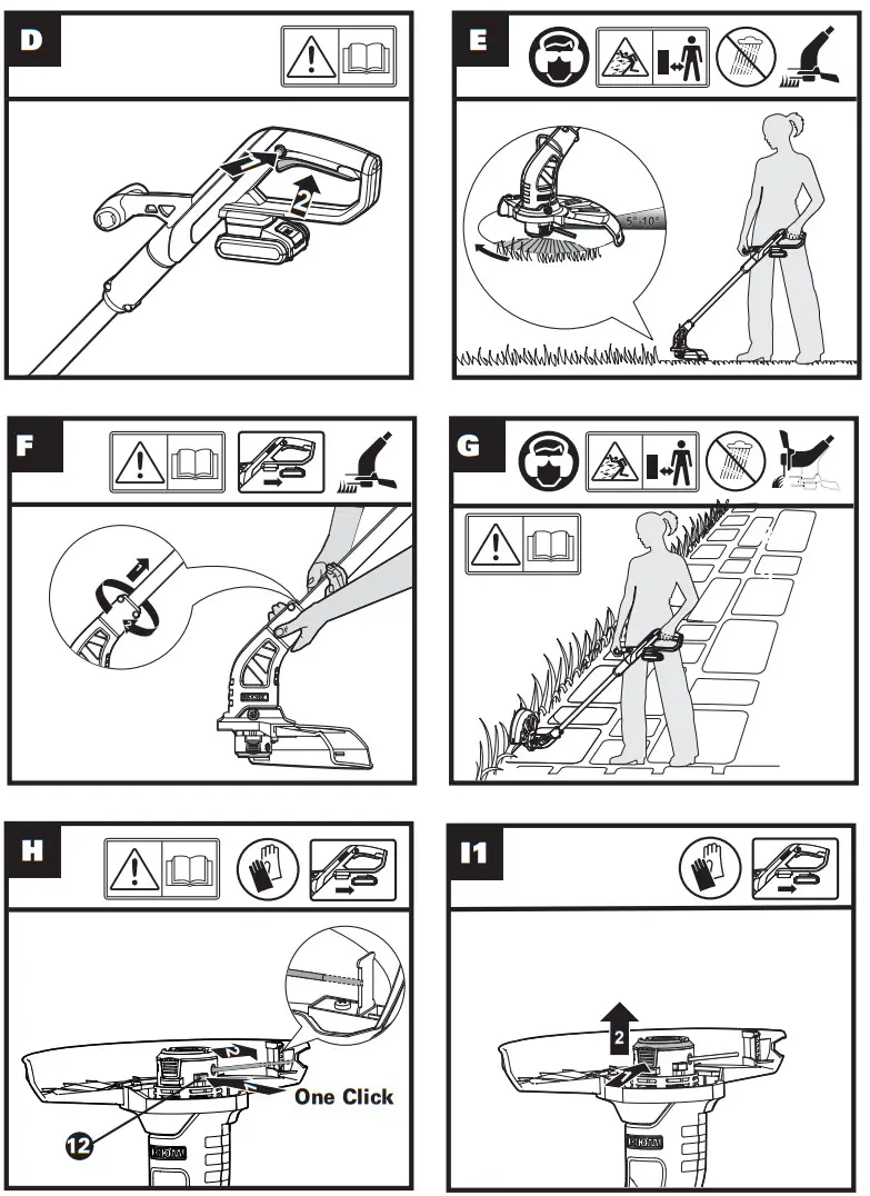 WORX WG157E Cordless 25cm Grass Trimmer - Fig2