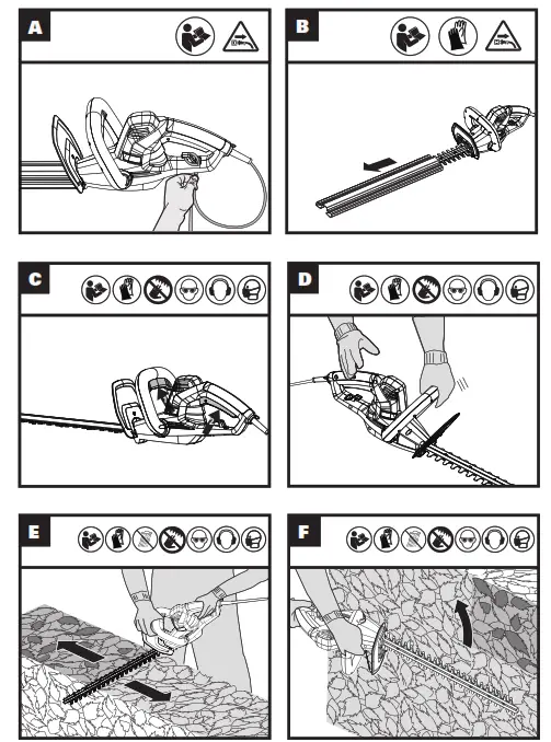 WORX WG216E, WG216E.X Electric Hedge Trimmer - fig 1