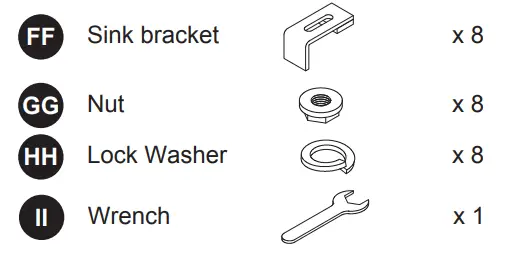 allen roth 1694VA-60-241-900-UM Undermount Double Sink - figure 8