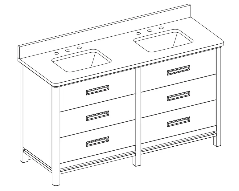 allen roth 1694VA-60-241-900-UM Undermount Double Sink