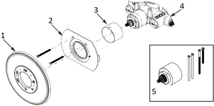 NEWPORT BRASS Thermostatic Valve and Trim fig 4aa