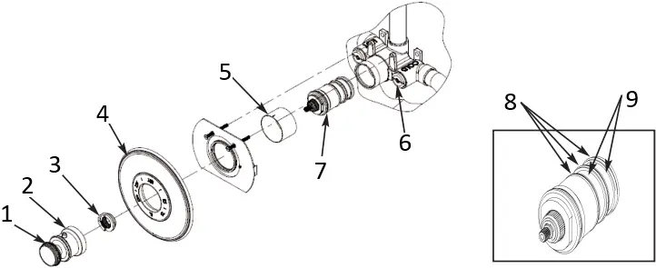 NEWPORT BRASS Thermostatic Valve and Trim fig 7a