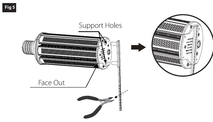 RAB HIDFA-XXS-H-E26-8CCT-BYP Wall Pack Series 5