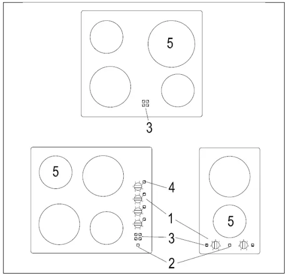 cata TT-603 Ceramic Hob - 1