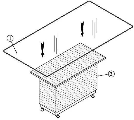A R T FURNITURE 299221 2349BS Rectangular Dining Table Glass Top - Product overview 1