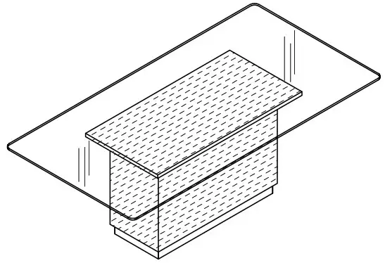 A R T FURNITURE 299221 2349BS Rectangular Dining Table Glass Top - Product overview 2