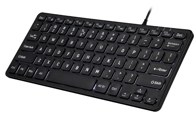 perixx PERIBOARD-332 Wired Mini Scissor-switch Backlit Keyboard