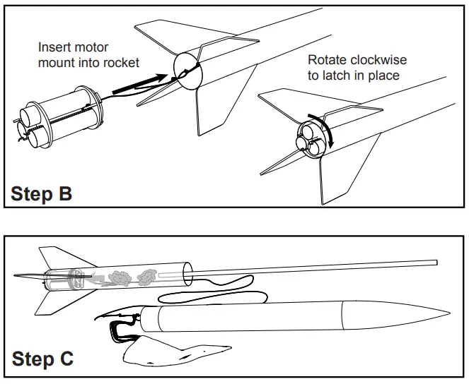 APOGEE QuickDraw 29 mm Motor Rocket - fig 37