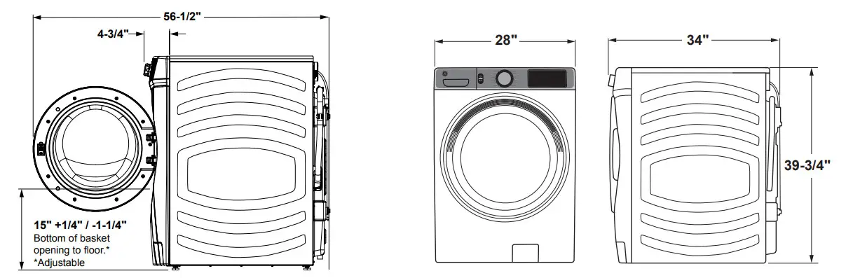 GE Profile PFW950SPTDS Capacity Smart Front Load Energy Star Steam Washer