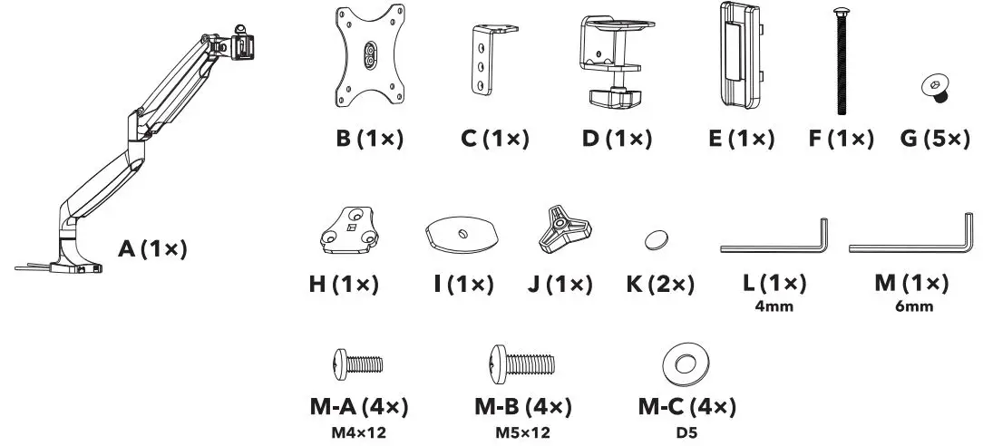 alza-ergo-APW-EGAR7001S-Arm-Monitor-Holder-fig 1