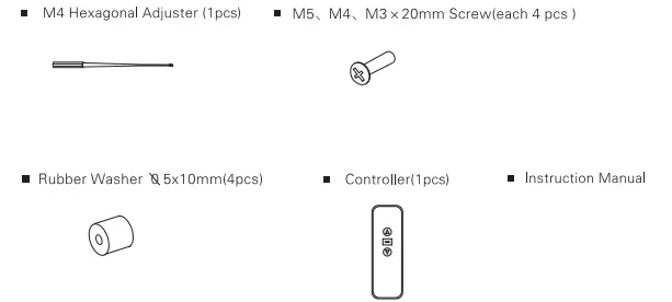 Grandview GPCK MB1000B Recessed Ceiling Motorized Projector Lift - accessories