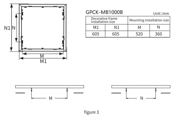 Grandview GPCK MB1000B Recessed Ceiling Motorized Projector Lift - maintain 1