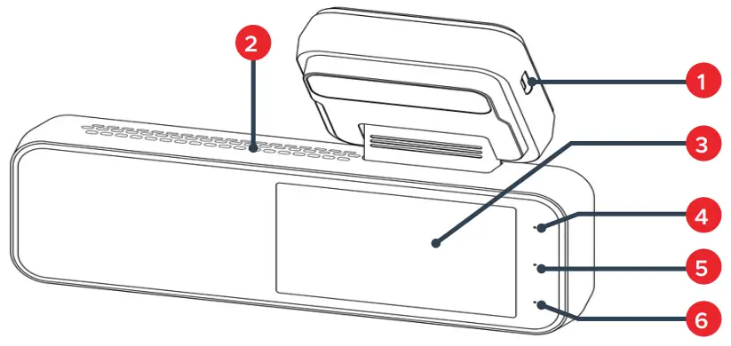 MIOFIVE Dash Cam - Camera Lens 1