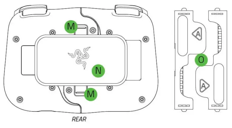 RAZER KISHI Universal Gaming Controller for IPhone - parts 1