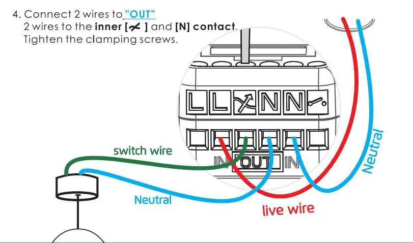 ADUROSMART 852263008626 Eria Switch Build in Module User Manual - Connect 2 wires to out