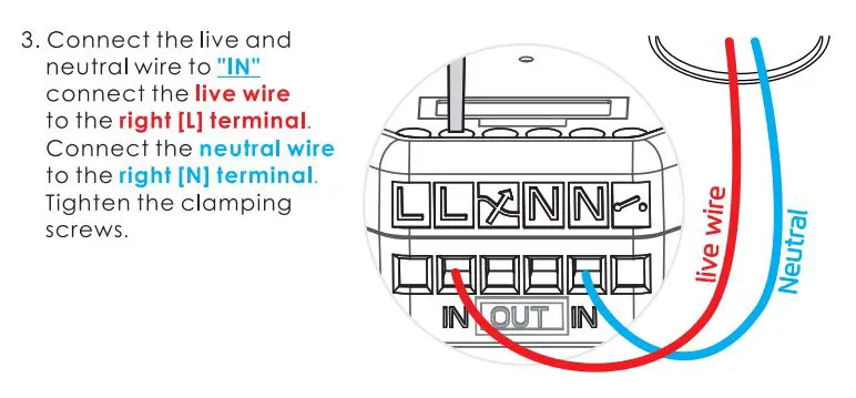 ADUROSMART 852263008626 Eria Switch Build in Module User Manual - Connect the live and neutral wire to in