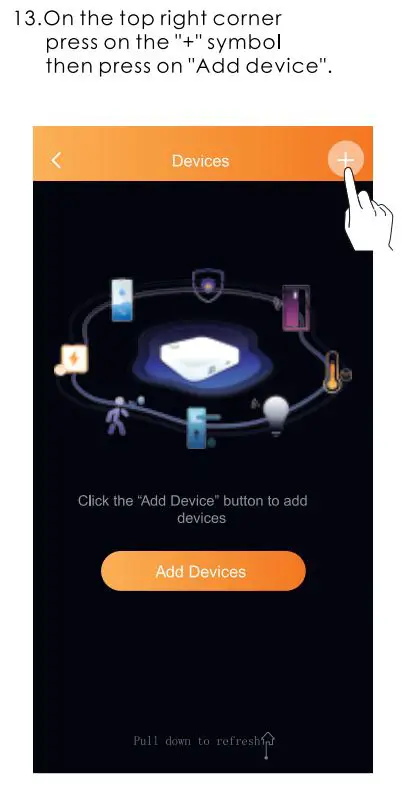 ADUROSMART 852263008626 Eria Switch Build in Module User Manual - On the top right corner press on the + symbol