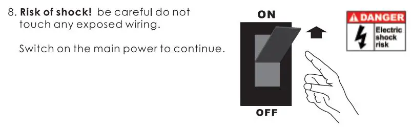 ADUROSMART 852263008626 Eria Switch Build in Module User Manual - Risk of shock