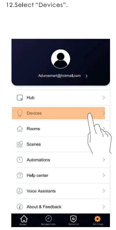 ADUROSMART 852263008626 Eria Switch Build in Module User Manual - Select Devices