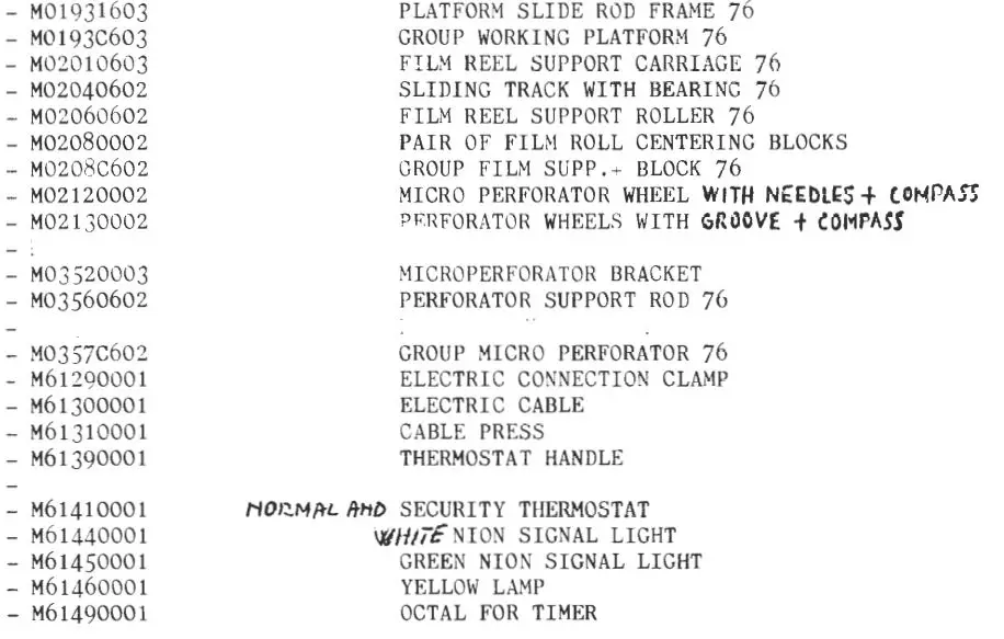 CASA MINIPACK RAS-FM 76 Modular Systems Instruction Manual - MINIPACK RAS FM 76 I MACHINE