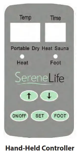 SereneLife SLISAU30BK Compact & Portable Sauna- HAND HELD CONTROLLER