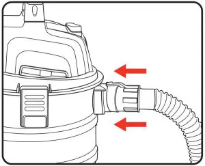 ozito WET & DRY VACUUM-- Attaching The Hose