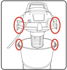 ozito WET & DRY VACUUM-- Attaching d
